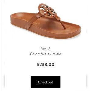 Tory Burch Miller Cloud Sandal Sz 8